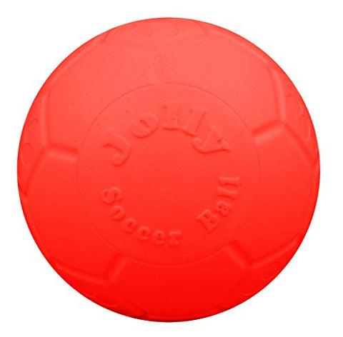 Jolly Pets Large Soccer Ball Floating-Bouncing Dog Toy, 8 inch Diameter, Orange
