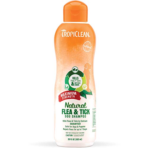 TropiClean Natural Flea & Tick Maximum Strength Shampoo (2 Pack)