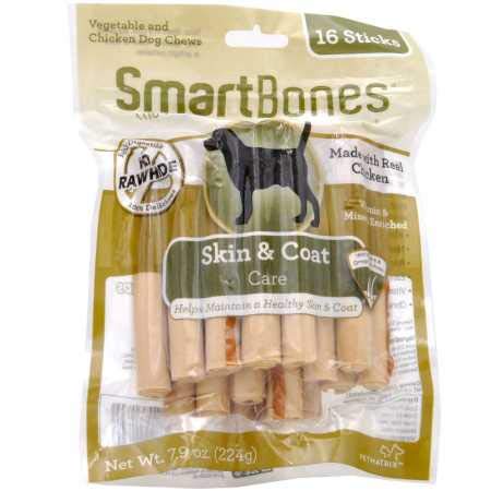 SmartBones Chicken Dog Chews Skin Coat (16 Sticks)