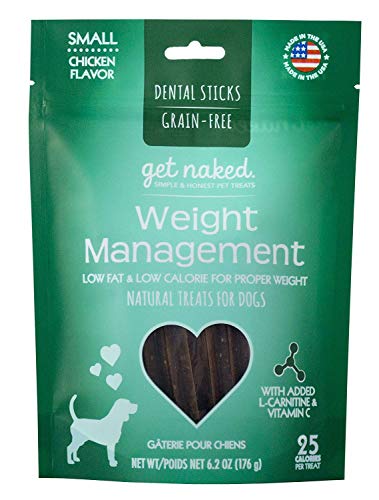 Get Naked Grain Free 1 Pouch 6.2 oz Weight Management Dental Chew Sticks, Small