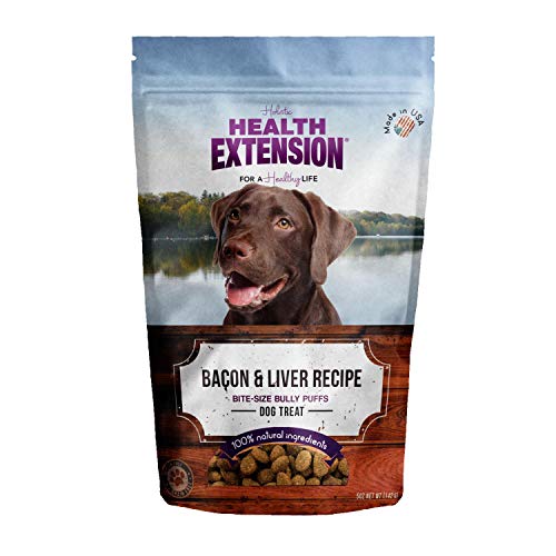 Health Extension Bully Puffs Dog Treat, Bacon And Liver
