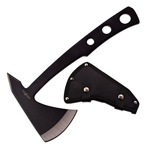 Perfect Point PP-107B PP-107S Throwing Axe, Black & Satin Blade, 9.5" Overall