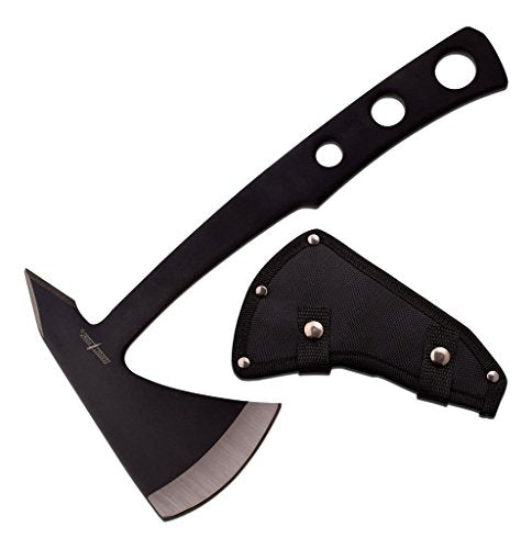 Perfect Point PP-107B PP-107S Throwing Axe, Black & Satin Blade, 9.5" Overall