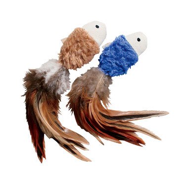 KONG Naturals Crinkle Fish Catnip Toy, Colors Vary, 2-Pack