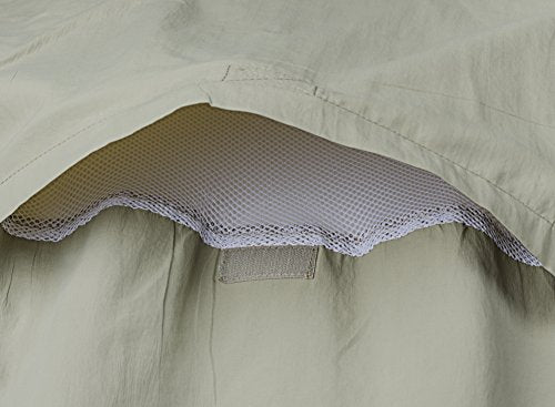 MenÂs Fishing Shirt Short-Sleeve with 2 Front Pockets RUNS ONE SIZE SMALL (Taupe, Large)