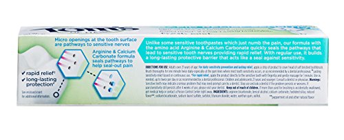 Tom's of Maine, Natural Rapid Relief Sensitive Toothpaste, Natural Toothpaste, Sensitive Toothpaste, Fresh Mint, 4 Ounce, 2-Pack