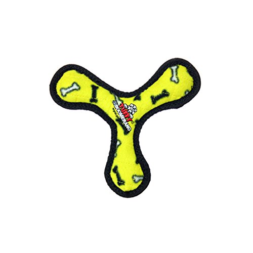 TUFFY - World's Tuffest Soft Dog Toy - Ultimate Boomerang (Junior, Yellow Bone)