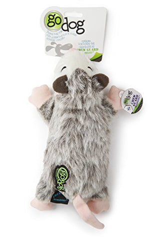 GoDog Flatz Opossom Toy with Chew Guard
