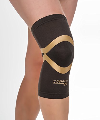 Copper Fit Pro Series Compression Knee Sleeve, Black with Copper Trim, X-Large,Packaging may Vary