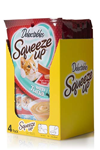 Delectables Squeeze Up Interactive Wet Cat Treats - Tuna - 4 tubes in each single pack (32 Tubes total)