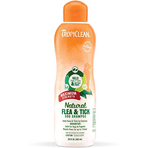 Tropiclean Natural Flea & Tick Maximum Strength Shampoo (2 Pack)