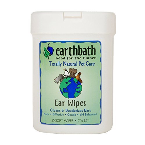 Earthbath Ear Wipes, 25 Wipes (2 Pack)