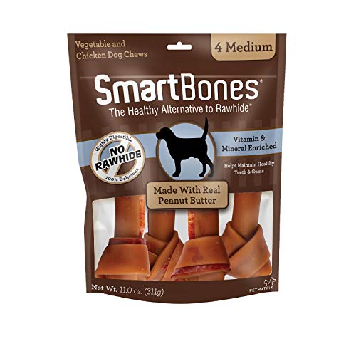 SmartBones Medium Peanut Butter Chews (4 Pack)