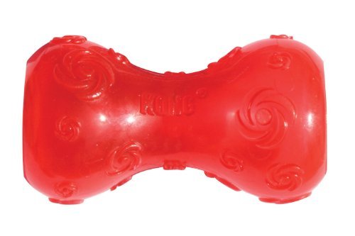 KONG Squeezz Dumbbell Dog Toy, Medium - 2 Pack