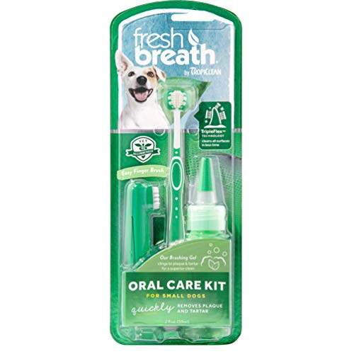 Fresh Breath by TropiClean Oral Care Kit for Pets, Small, Made in USA