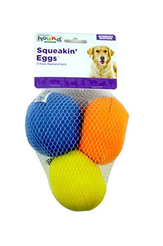 Outward Hound Kyjen 31016 Squeakin' Eggs Egg babies Replacement Dog Toys Squeak Toys 3-Pack, Large, Multicolor (2 Pack)