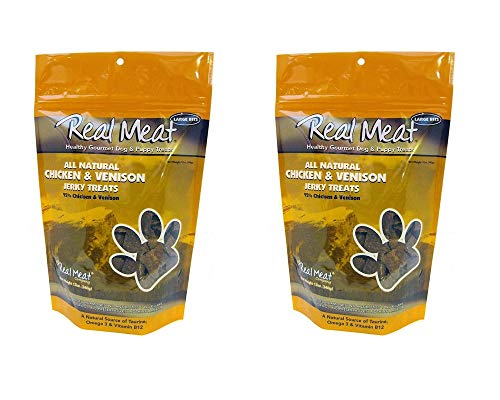 The Real Meat Company Chicken & Venison Jerky Dog Treats (2 Pack)