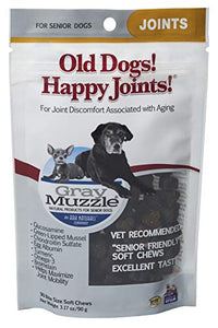 Ark Naturals Gray Muzzle Old Dogs Happy Joints Maximum Strength Chews for Large Breeds, for Cats and Dogs, Vet Recommended to Support Cartilage and Joint Function, 500 mg Glucosamine