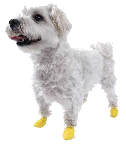 Pawz Yellow Water-Proof Dog Boot, XX-Small, Up to 1-1/2-Inch