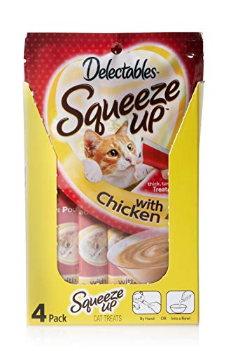 Delectables Squeeze Up Lickable Wet Cat Treats Chicken -32 Tubes (8 x 4 packs)