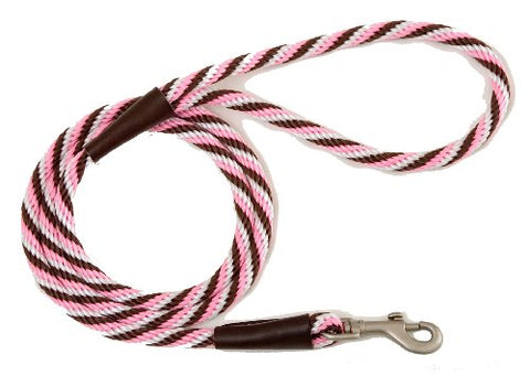 Mendota Pet Snap Leash, 3/8" x 4', Pink Chocolate