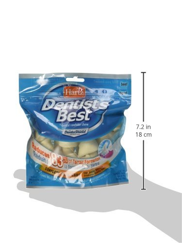 Hartz Dentist's Best Rawhide Bones for Dogs, 2 Pack
