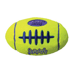 KONG - AirDog Squeaker Football - Squeaky Bounce and Fetch Toy, Tennis Ball Material - For Medium Dogs