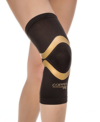 Copper Fit Pro Series Compression Knee Sleeve, Black with Copper Trim, X-Large,Packaging may Vary