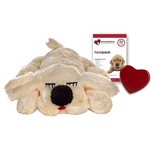SmartPetLove Snuggle Puppy Heartbeat Stuffed Toy - Pet Anxiety Relief  (Golden)