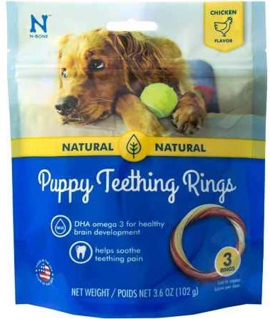 NPIC Puppy Teething Ring Chicken Flavor 3 Rings (3.6 oz)