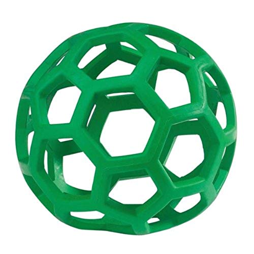 JW Hol-ee Roller Original Treat Dispensing Dog Ball - Hard Natural Rubber - Assorted Colors