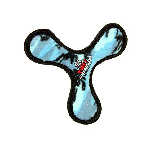 TUFFY Ultimate Boomerang, Durable Dog Toy (Junior, Camo Blue)