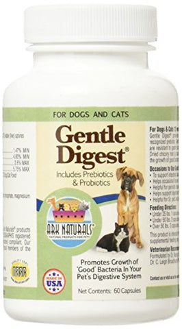 Ark Naturals Gentle Digest for Dogs & Cats, 60-Count Capsules, 5 Pack