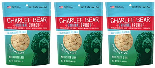 Charlee Bear Dog Treat with Cheese & Egg (3 Pack) 16 oz Each