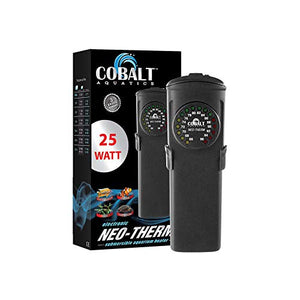 Cobalt Aquatics Flat Neo-Therm Heater with Adjustable Thermostat (Fully-Submersible, Shatterproof Design) from 25W to 300W