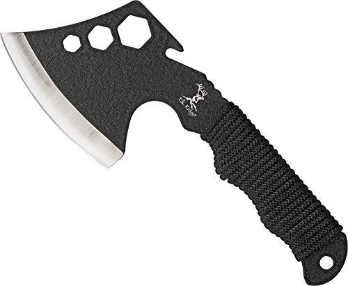 Elk Ridge - Outdoors Axe - 8-in Overall, 4-in Black Stainless Steel Axe Blade, Full Tang Construction, Black Cord Wrapped Handle, Nylon Sheath - ER-272