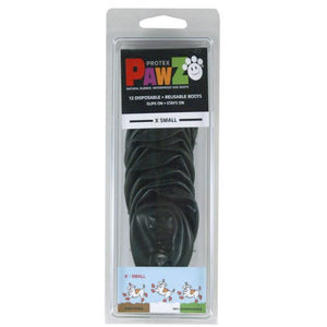 Pawz Black Dog Boots, Tiny