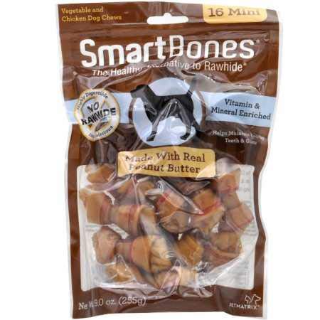 SmartBones Mini Peanut Butter Chews (16 Pack)