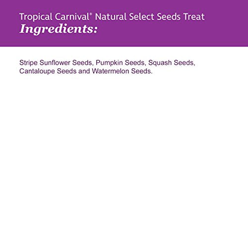 F.M. Brown's Tropical Carnival Natural Select Seeds Treat, 3.5-oz Bag - Natural Fiber, Antioxidants, and Essential Minerals for Hamsters, Gerbils, Rats, and Mice