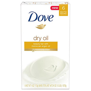 Dove Beauty Bar, Dry Oil, 4 oz, 6 Bar