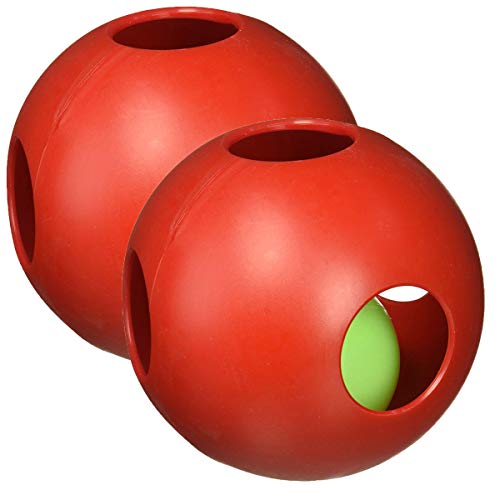 Teaser Ball Size: 6.5" H x 6" W x 6.25" D, Color: Red (2-Pack)