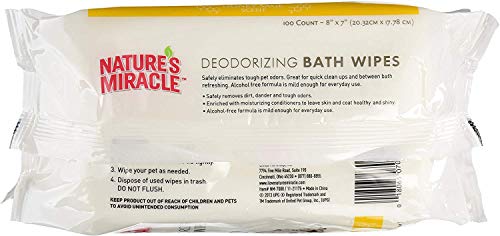Nature's Miracle Deodorizng Spring Water Wipes