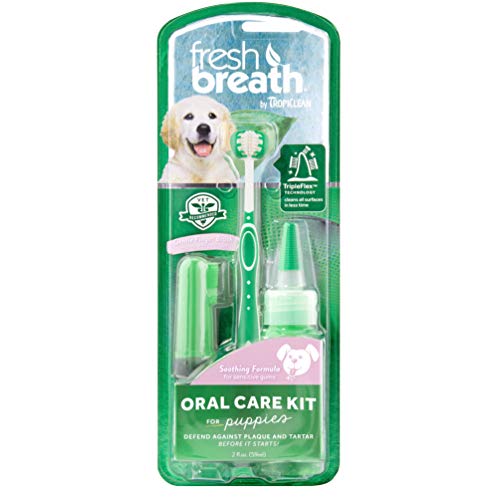 Fresh Breath by TropiClean Oral Care Kit for Puppies, 2oz, Made in USA