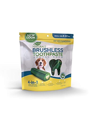 Ark Naturals Brushless Toothpaste, Dog Dental Chews for Small Breeds, Vet Recommended for Plaque, Bacteria & Tartar Control, 1 Pack
