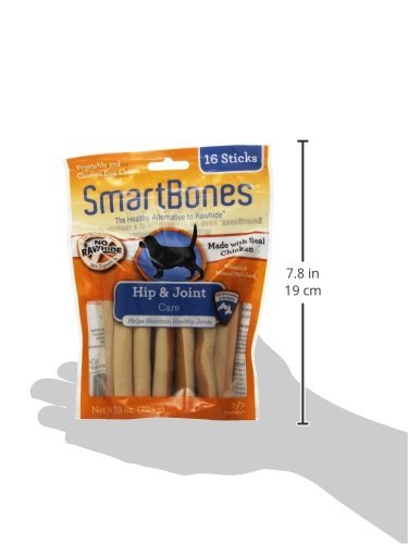 Smart Bone Functional Sticks Hip and Joint Dog Chews, 16 pieces/pack; pack of 2
