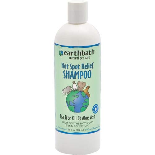 Earthbath THREP0047 Hot Spot Relief Shampoo Tea Tree Oil & Aloe Vera 16 fl. Oz.