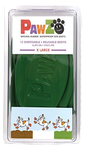 Pawz Green Water-Proof Dog Boot, X-Large , Up to 5-Inch