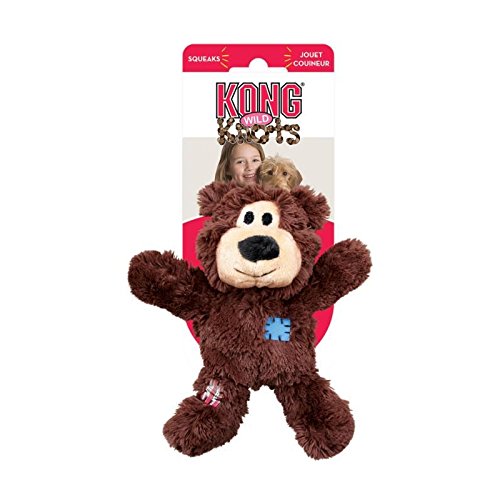 KONG Wild Knots Squeaker Bear for Dogs, Small/Medium, Colors Vary