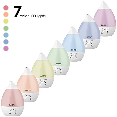 ASOM Ultrasonic Cool Mist Humidifier and Aroma Oil Diffuser, White