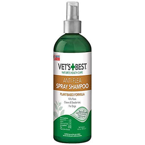 Vet's Best Anti-Flea Spray Dog Shampoo. 16 oz, USA Made